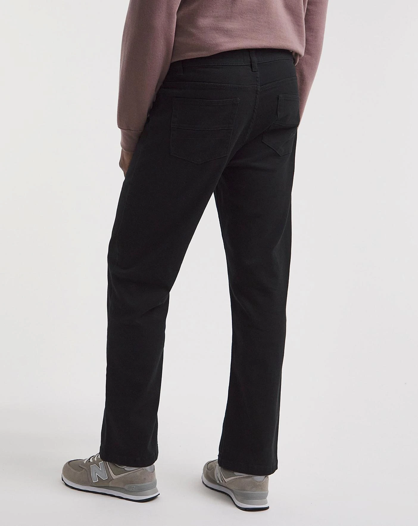 Black Loose Fit Stretch Gaberdine Jeans| Black 5 Black Loose Fit Stretch Gaberdine Jeans| Black - Image 5