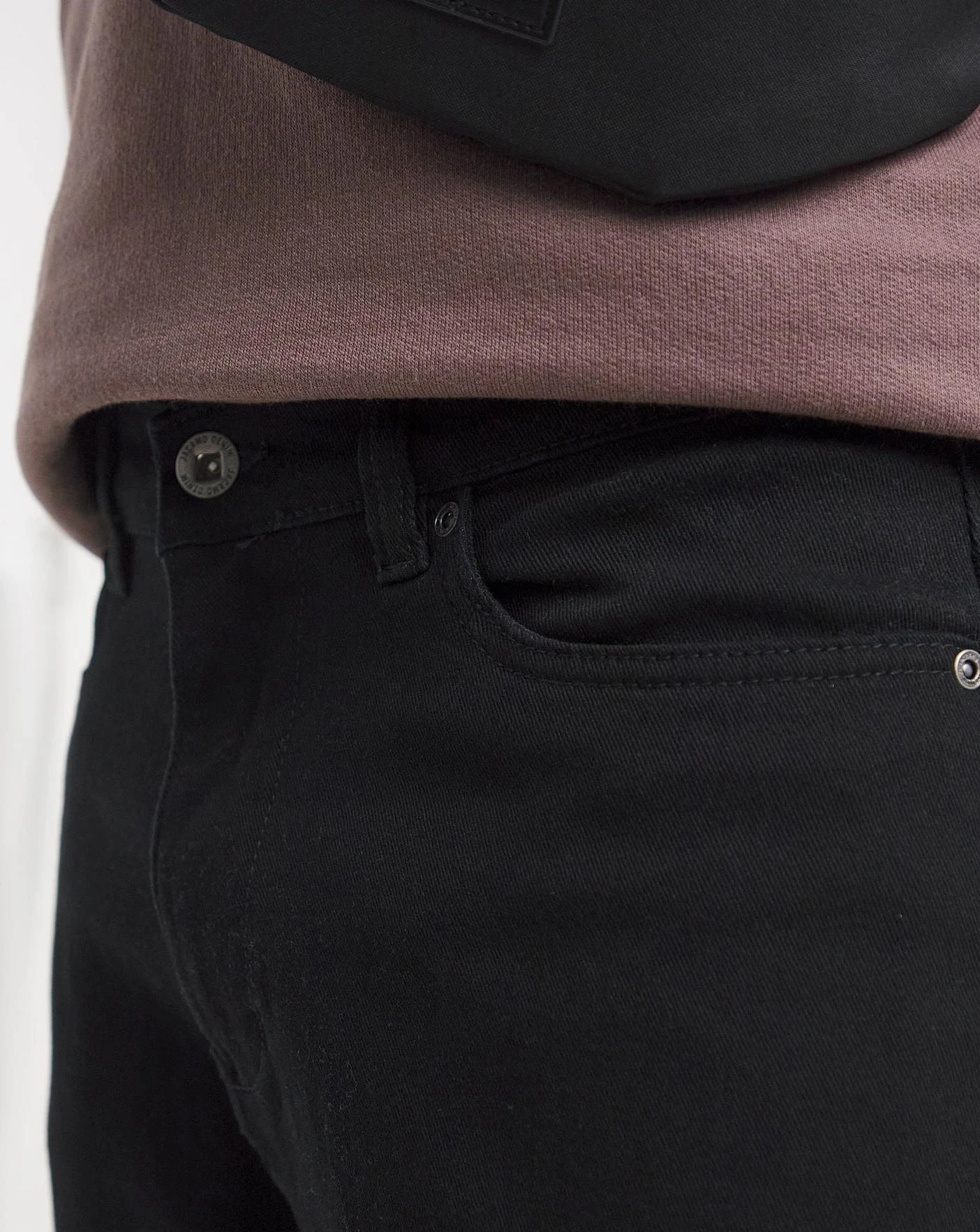 Black Loose Fit Stretch Gaberdine Jeans| Black 3 Black Loose Fit Stretch Gaberdine Jeans| Black - Image 3