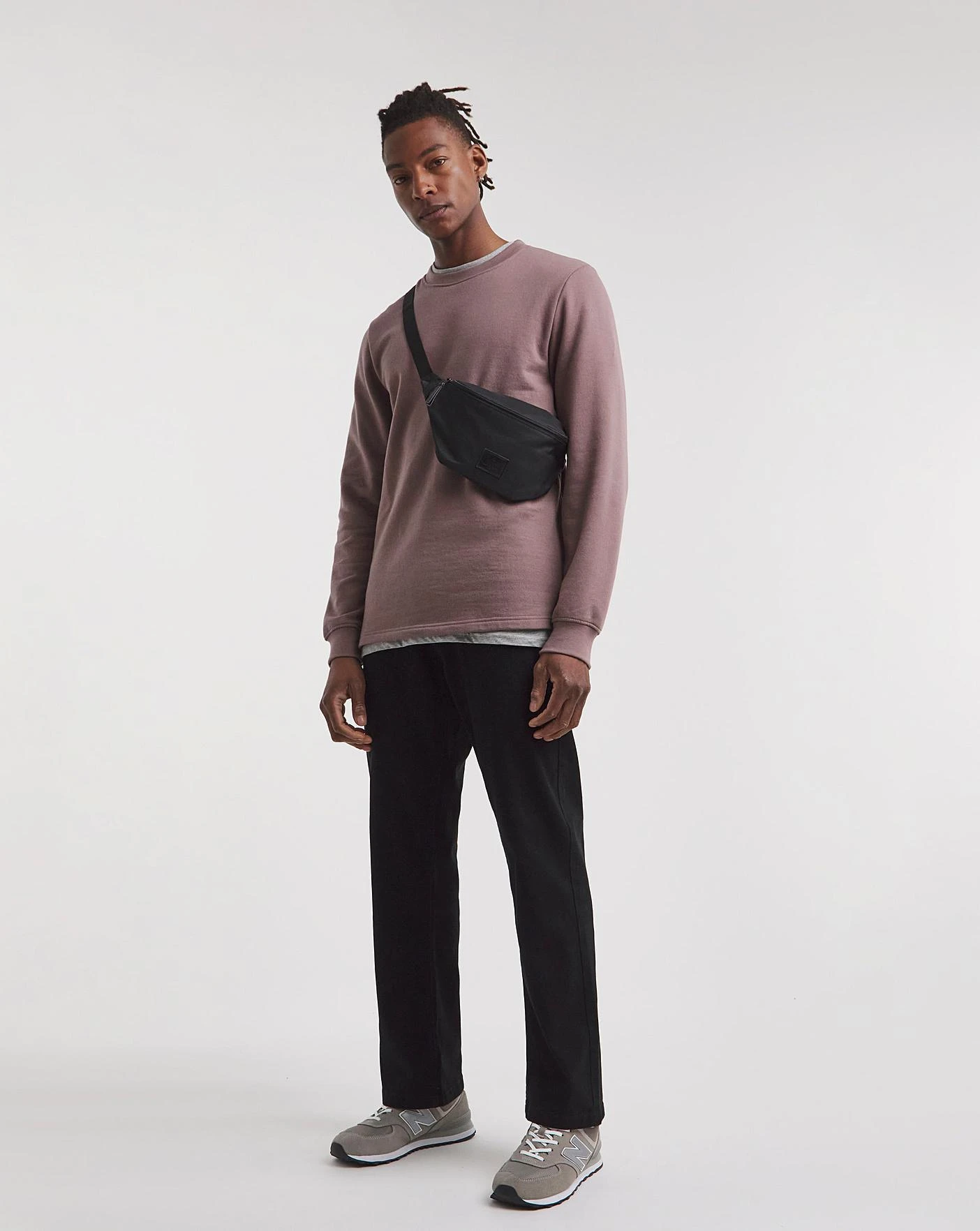 Black Loose Fit Stretch Gaberdine Jeans| Black 4 Black Loose Fit Stretch Gaberdine Jeans| Black - Image 4