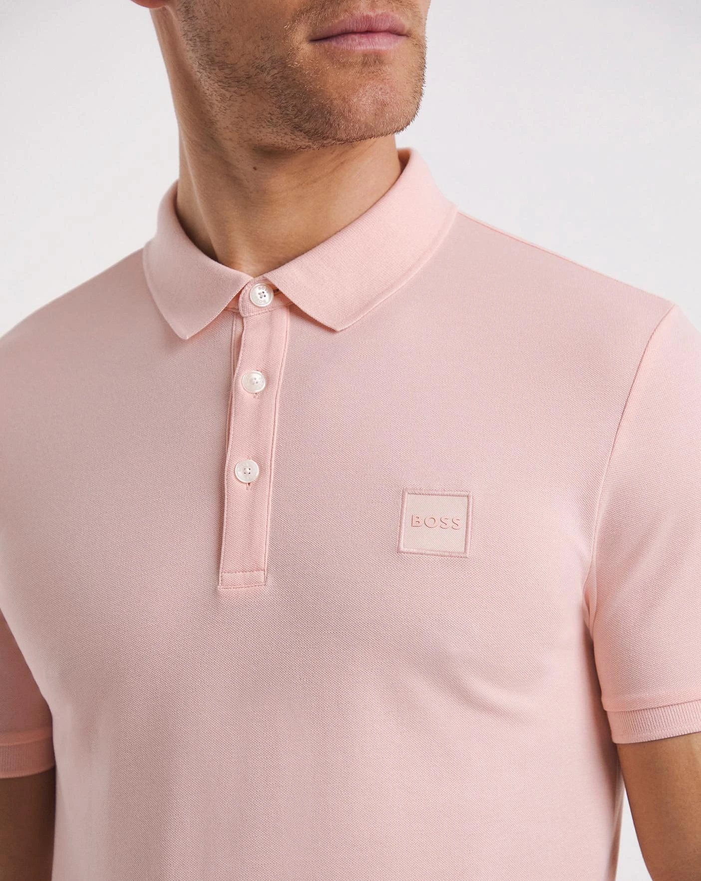 BOSS Light Pink Slim Fit Polo| Light Pink 4 BOSS Light Pink Slim Fit Polo| Light Pink - Image 4