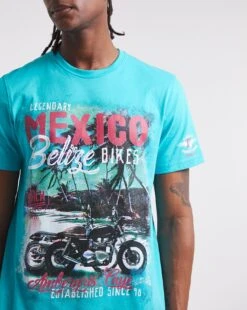 Joe Browns Mexico T-Shirt Long Length| Teal -Wear Lusty Sales Store y08rc605707w