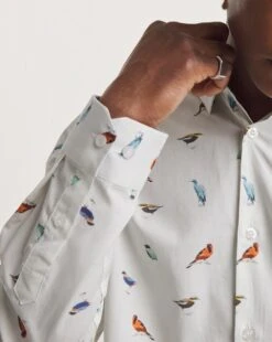 Joe Browns Bird Shirt Long Length| White -Wear Lusty Sales Store y08rc611746w