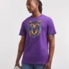Joe Browns Geo Wolf T-Shirt Long Length| Purple