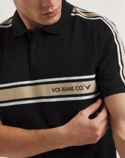 Voi Distressed Polo Long Length| Black -Wear Lusty Sales Store y08sv614746w
