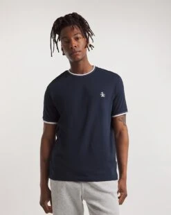 Original Penguin Sticker Pete Ringer T-Shirt| Dark Sapphire -Wear Lusty Sales Store y08sv817717w