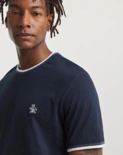 Original Penguin Sticker Pete Ringer T-Shirt| Dark Sapphire -Wear Lusty Sales Store y08sv817718w