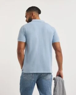 Garment Dye Polo Long| Mid Blue -Wear Lusty Sales Store y08to264751w