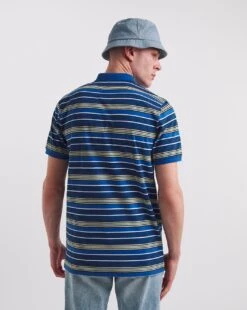 Jersey Stripe Polo Long| Blue Stripe -Wear Lusty Sales Store y08to347735w