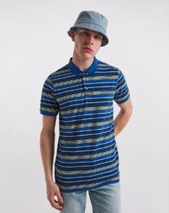 Jersey Stripe Polo Long| Blue Stripe -Wear Lusty Sales Store y08to347738w