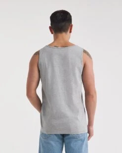 Long Length Crew Neck Vest| Grey Marl -Wear Lusty Sales Store y08to568754w