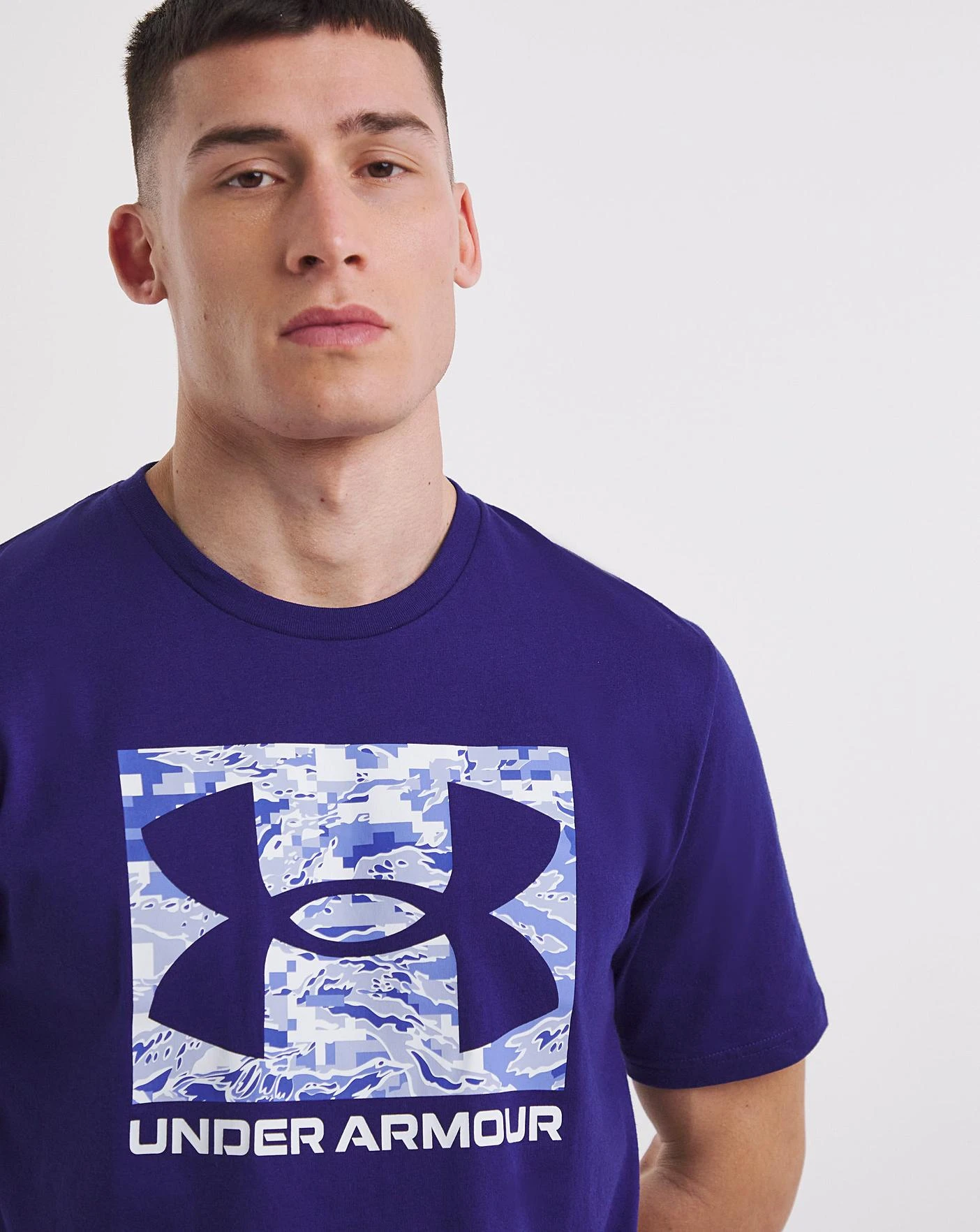 Under Armour Camo Boxed Logo Tee| Blue 4 Under Armour Camo Boxed Logo Tee| Blue - Image 4