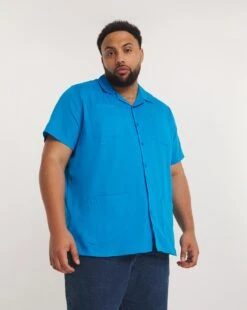 Short Sleeve 4 Pocket Cabana Shirt| Blue