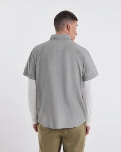 Short Sleeve Oxford Shirt| Charcoal -Wear Lusty Sales Store y08vm399707w