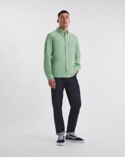 Long Sleeve Oxford Shirt| Green -Wear Lusty Sales Store y08vm450736w