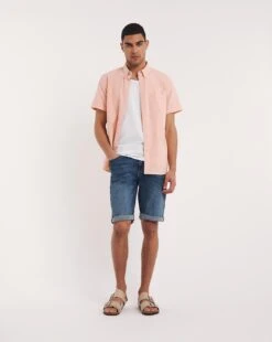 Short Sleeve Oxford Shirt| Coral -Wear Lusty Sales Store y08vm475760w