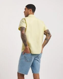 Short Sleeve Oxford Shirt| Yellow -Wear Lusty Sales Store y08vm480745w