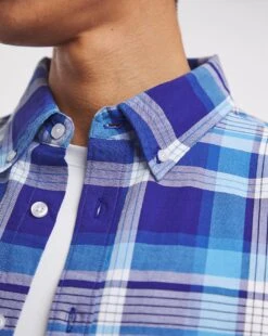 Long Sleeve Oxford Check Shirt| Blue Check -Wear Lusty Sales Store y08vm489736w