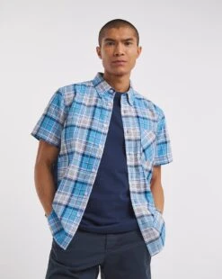 Short Sleeve Oxford Check| Blue Check