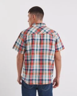 Short Sleeve Oxford Check Shirt| Multi Coloured Check -Wear Lusty Sales Store y08vm497736w