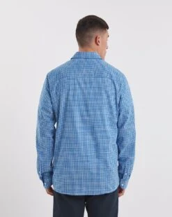 Long Sleeve Gingham Shirt| Cobalt -Wear Lusty Sales Store y08vm552738w