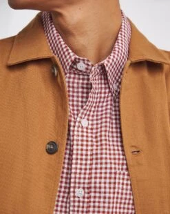 Short Sleeve Gingham Shirt| Rust -Wear Lusty Sales Store y08vm562737w