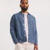 Denim Chambray Shacket| Blue