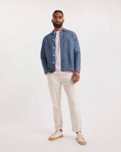 Denim Chambray Shacket| Blue -Wear Lusty Sales Store y08vm624728w