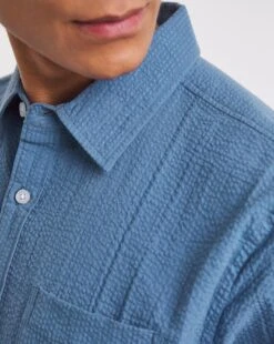 Long Sleeve Textured Shirt| Dark Blue -Wear Lusty Sales Store y08vm665736w