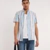 Short Sleeve Pastel Stripe Shirt| Multi