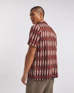 Short Sleeve Retro Geo Print Revere Collar Shirt| Multi -Wear Lusty Sales Store y08vm770736w