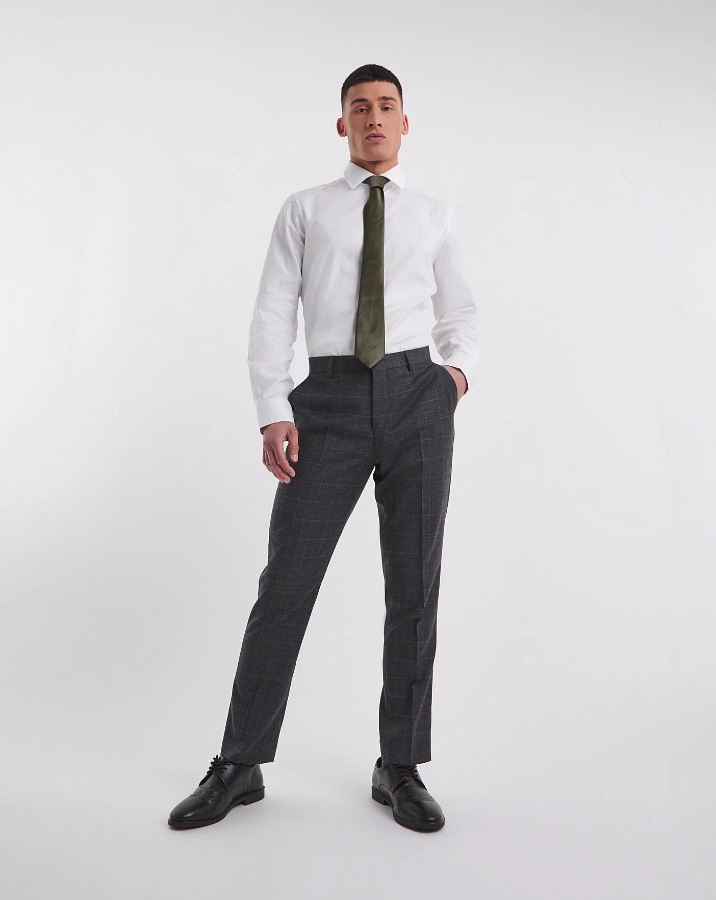 William Hunt Herringbone Formal Shirt| White 2 William Hunt Herringbone Formal Shirt| White - Image 2