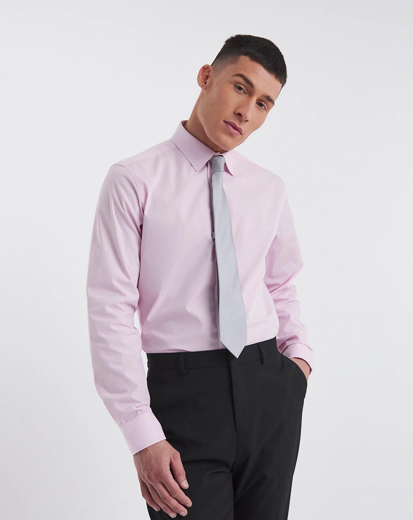 Jacamo Premium Formal Poplin Shirt| Pink 1 Jacamo Premium Formal Poplin Shirt| Pink