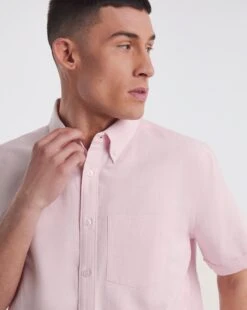 Short Sleeve Oxford Shirt Reg| Pastel Pink -Wear Lusty Sales Store y08vm805707w
