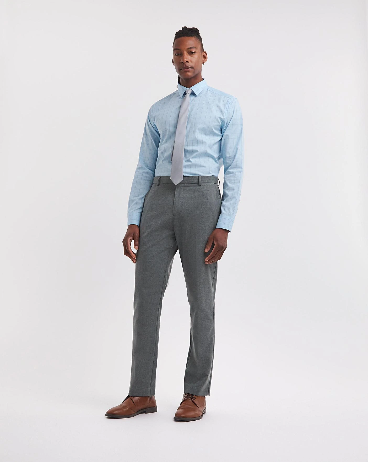 Jacamo Premium Prince Of Wales Shirt| Blue 2 Jacamo Premium Prince Of Wales Shirt| Blue - Image 2