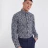 Jacamo Premium Formal Floral Print Shirt| Blue