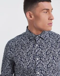 Jacamo Premium Formal Floral Print Shirt| Blue 6 Jacamo Premium Formal Floral Print Shirt| Blue -Wear Lusty Sales Store y08vm824721w