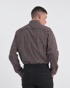 Jacamo Premium Formal Geo Print Shirt| Black -Wear Lusty Sales Store y08vm831736w
