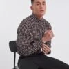 Jacamo Premium Formal Geo Print Shirt| Black
