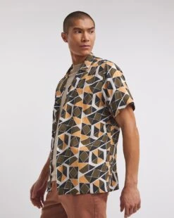 Short Sleeve Ecovero Geo Print Shirt| Print