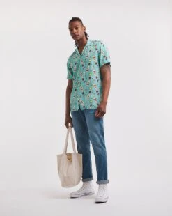 Short Sleeve Revere Collar Tequilla Shirt| Blue -Wear Lusty Sales Store y08vm920705w