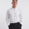 White Cotton Poplin Dinner Shirt| White