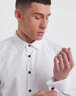 White Cotton Poplin Dinner Shirt| White -Wear Lusty Sales Store y08wv077733w