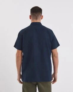 Short Sleeve Linen Shirt| Navy -Wear Lusty Sales Store y08wv209736w