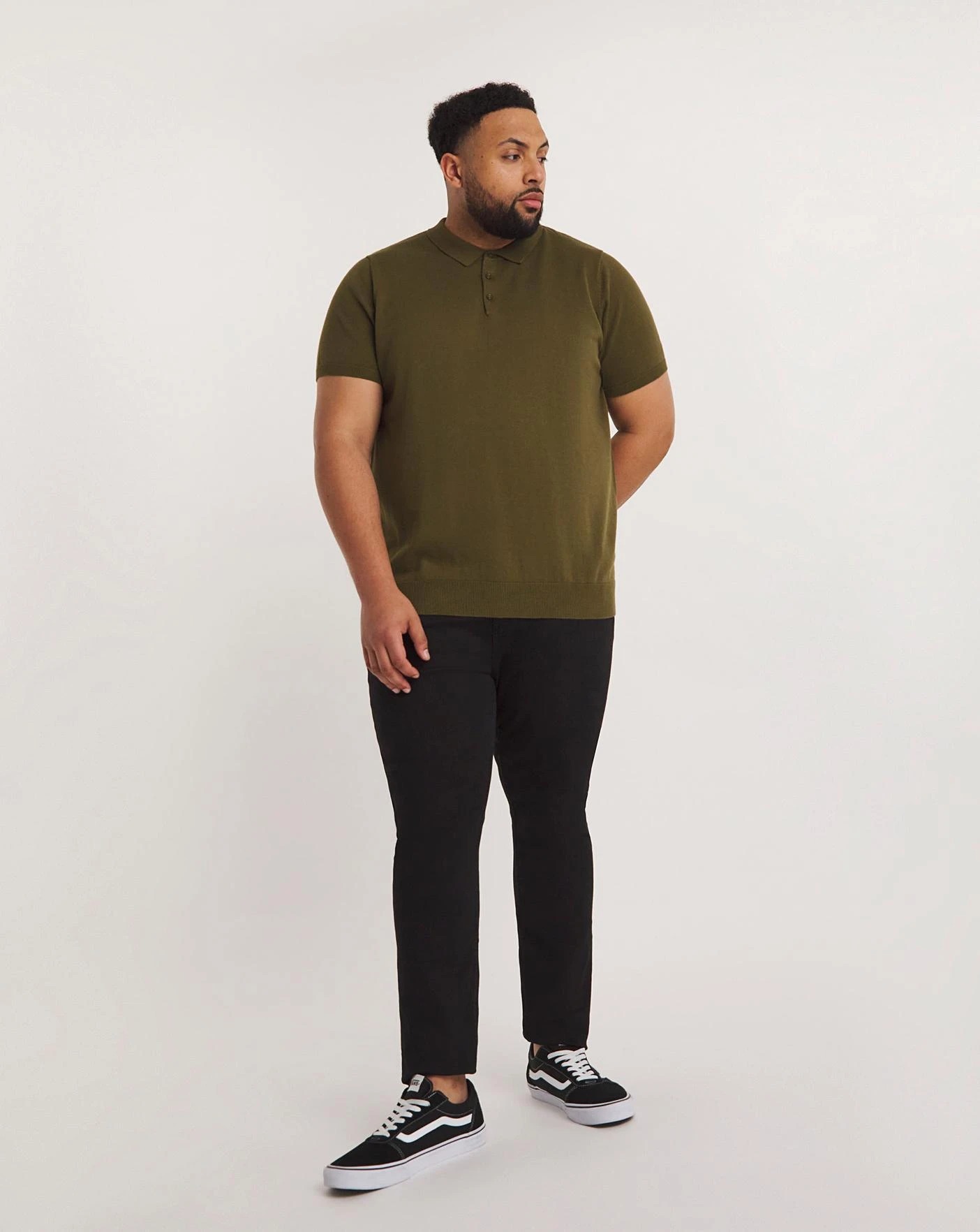 Khaki Short Sleeve Knitted Polo| Khaki 3 Khaki Short Sleeve Knitted Polo| Khaki - Image 3