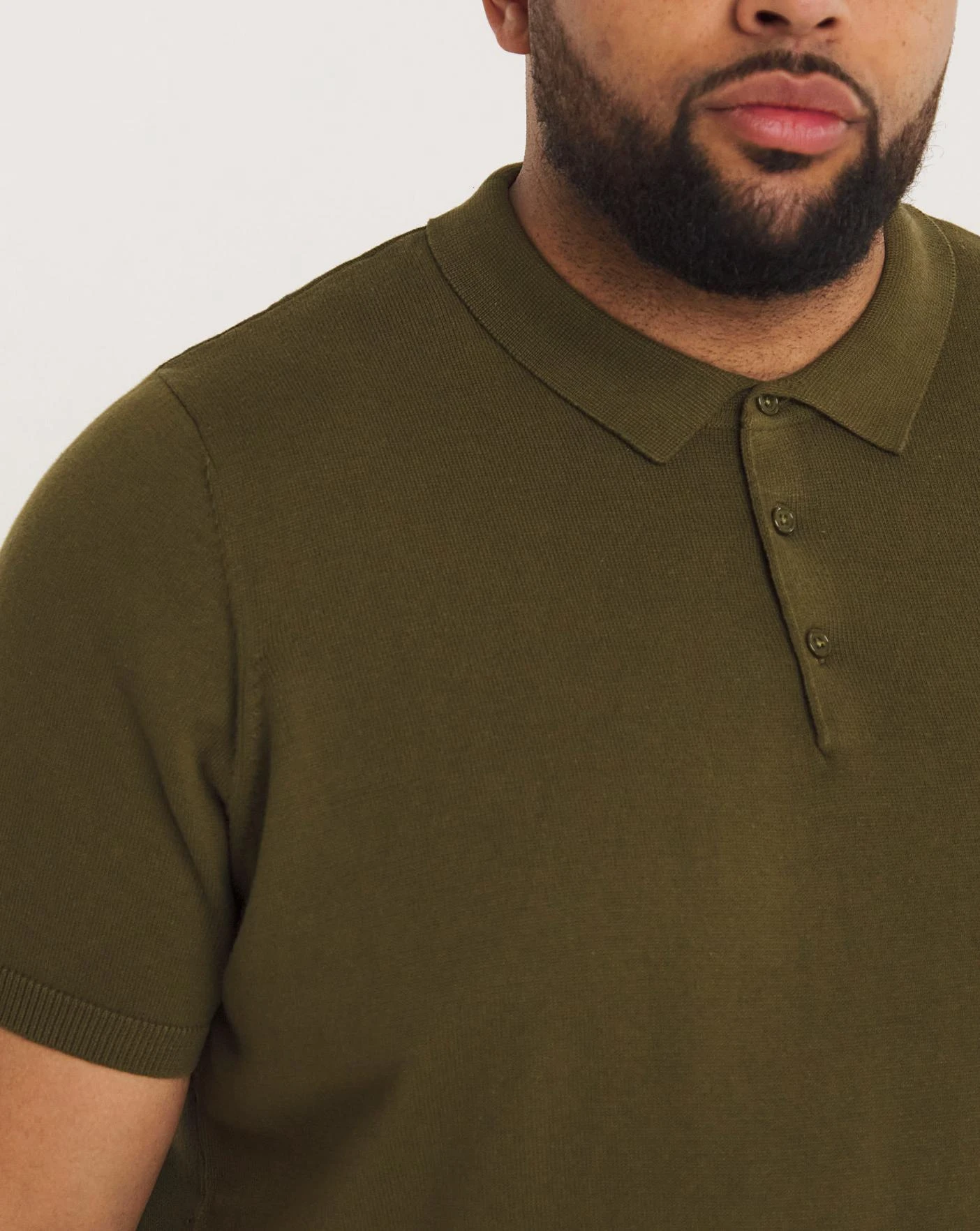 Khaki Short Sleeve Knitted Polo| Khaki 2 Khaki Short Sleeve Knitted Polo| Khaki - Image 2