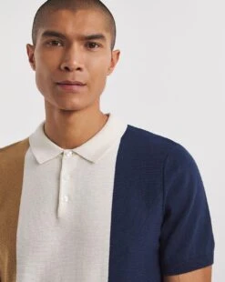 Navy Colour Block Knitted Polo| Navy 5 Navy Colour Block Knitted Polo| Navy -Wear Lusty Sales Store y08yt760742w