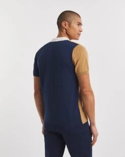 Navy Colour Block Knitted Polo| Navy 7 Navy Colour Block Knitted Polo| Navy -Wear Lusty Sales Store y08yt760743w