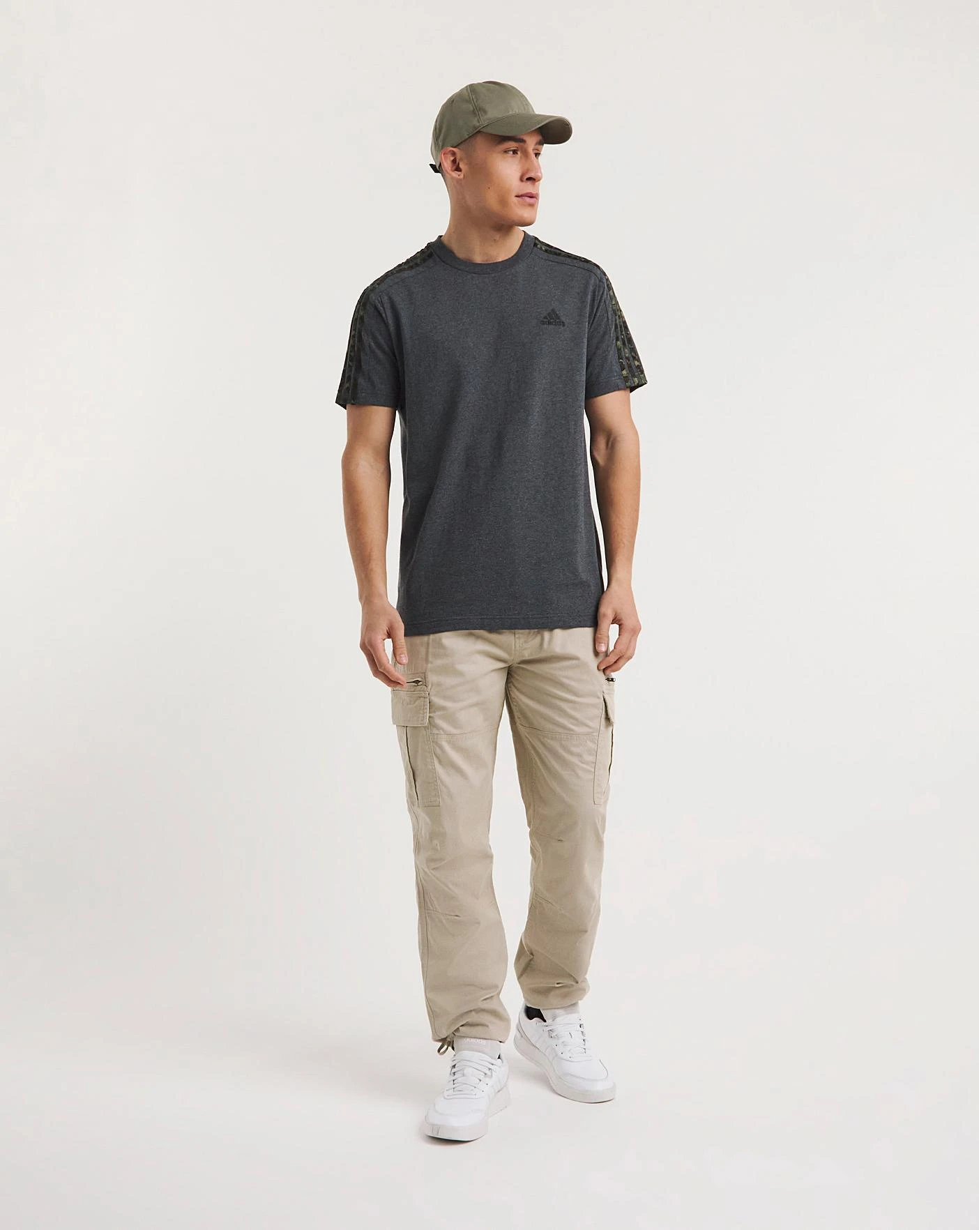 Adidas 3-Stripes T-shirt| Grey 4 Adidas 3-Stripes T-shirt| Grey - Image 4