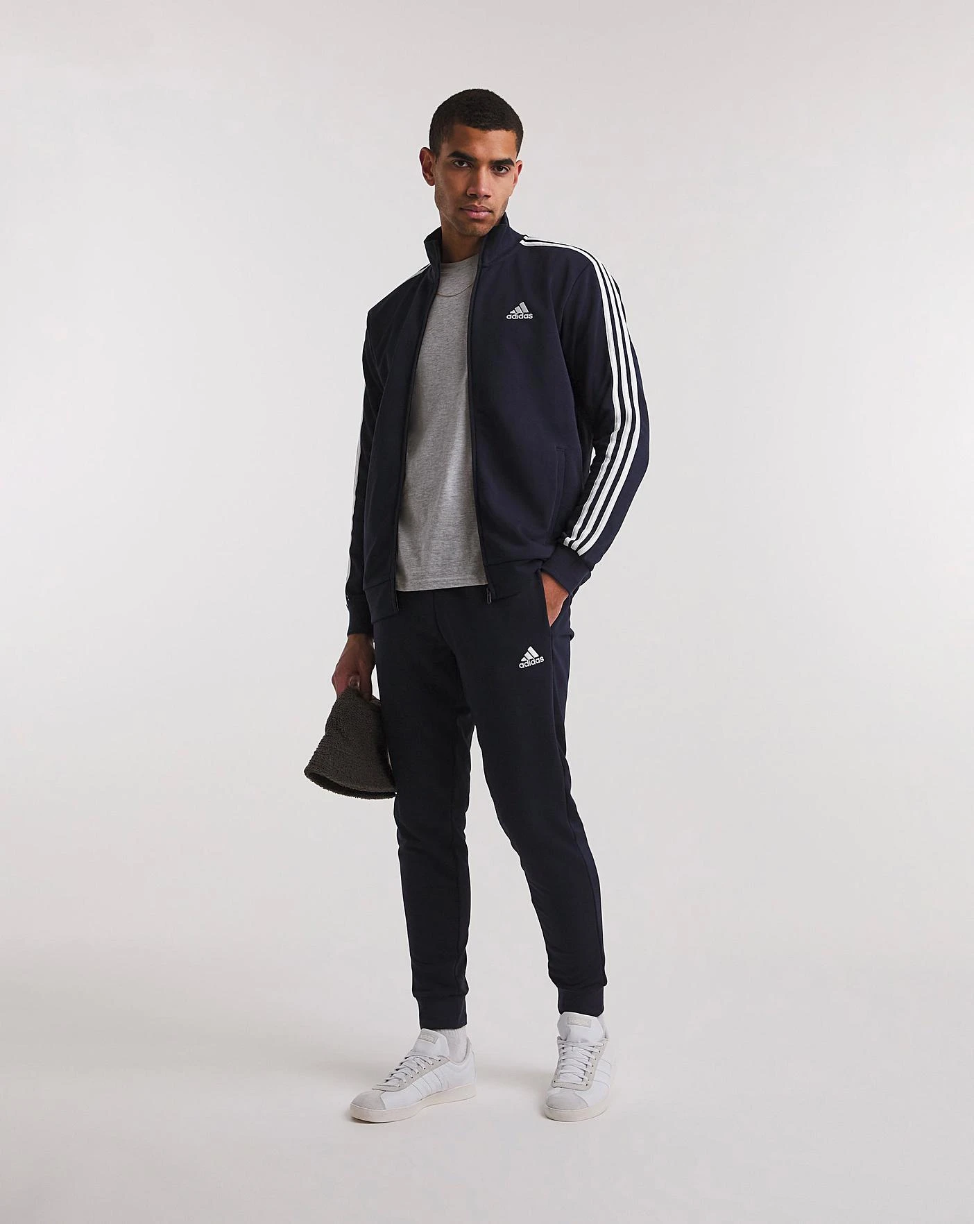 Adidas French Terry Tracksuit| Navy 2 Adidas French Terry Tracksuit| Navy - Image 2